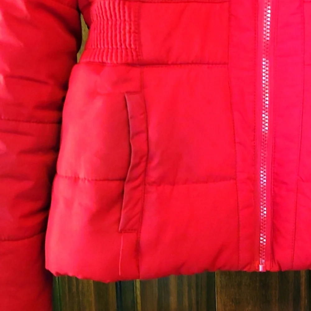 Aeropostale Juniors red medium winter puffer coat - Picture 2 of 11